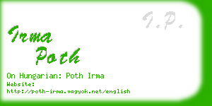 irma poth business card